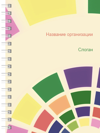 Блокноты-книжки A6 - Цветные плашки на круге