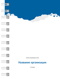 Блокноты-книжки A7 - Синие пузырьки