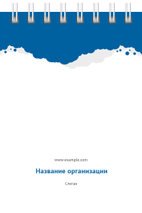 Вертикальные блокноты A7 - Синие пузырьки