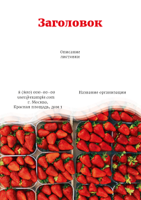 Вертикальные листовки A4 - Ягоды клубники