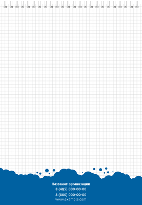 Вертикальные блокноты A4 - Синие пузырьки Внутренний лист
