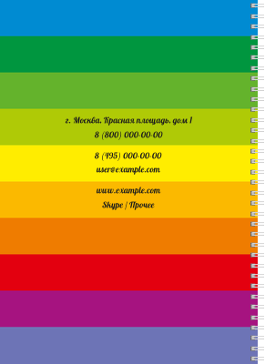 Блокноты-книжки A4 - Радужные полоски Задняя обложка
