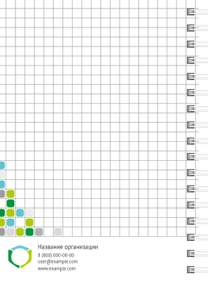 Блокноты-книжки A6 - Мозаика Оборот внутреннего листа
