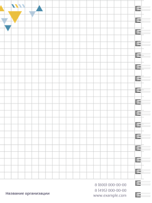 Блокноты-книжки A6 - Абстракция - треугольная Оборот внутреннего листа