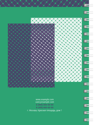 Блокноты-книжки A6 - Решёточная плашка Задняя обложка