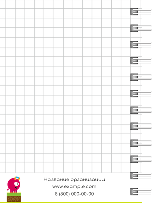 Блокноты-книжки A7 - Весёлые монстры Оборот внутреннего листа