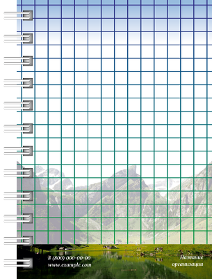 Блокноты-книжки A7 - Туристическая - Горы Внутренний лист