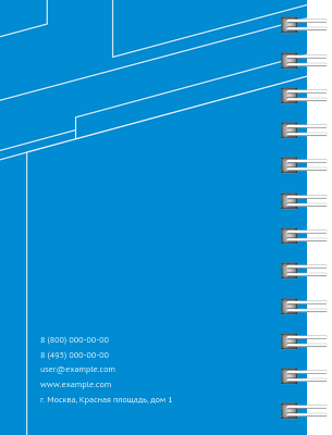 Блокноты-книжки A7 - Строгий стиль - синий Задняя обложка