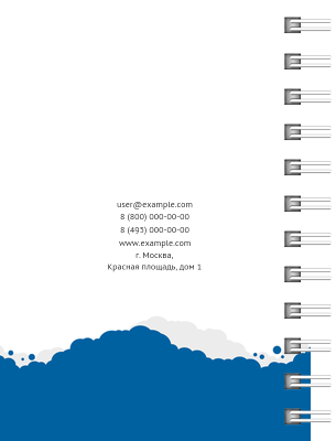 Блокноты-книжки A7 - Синие пузырьки Задняя обложка